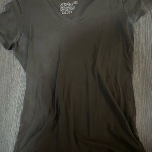 Esprit Women's Charcoal V-Neck Tee